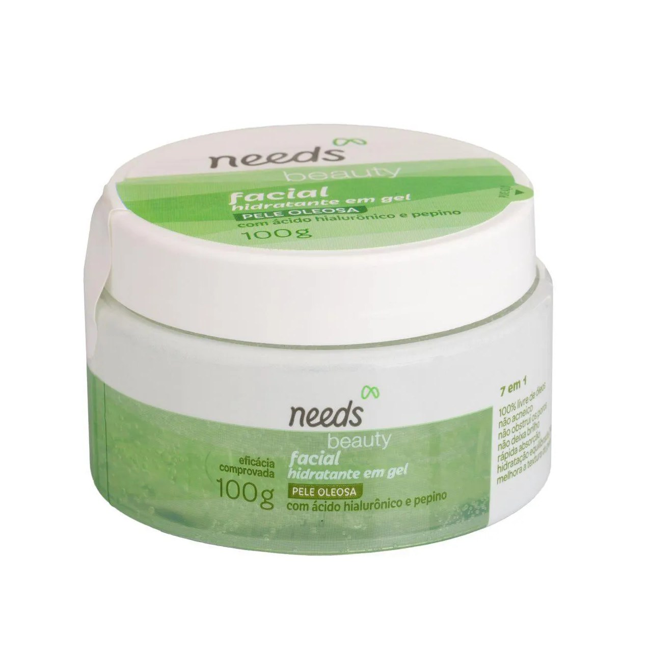 Hidratante Facial Needs Beauty Ácido Hialurônico e Pepino 100g