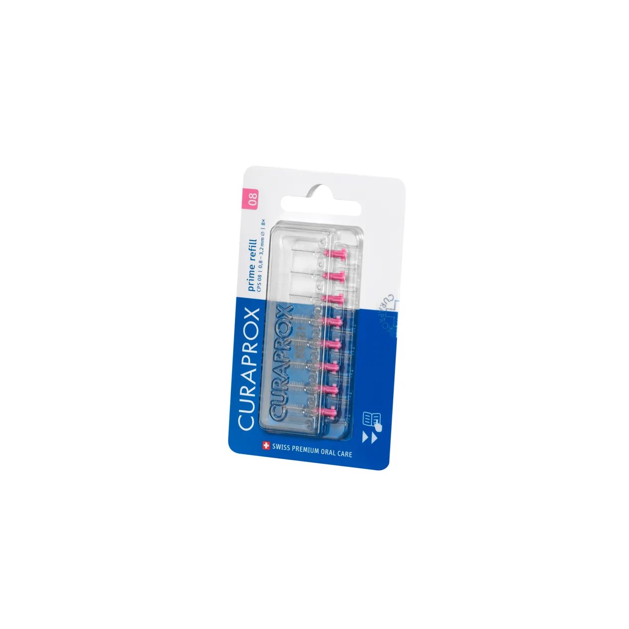 Refil para Escova Interdental Curaprox Prime 0,08mm 8 unidades