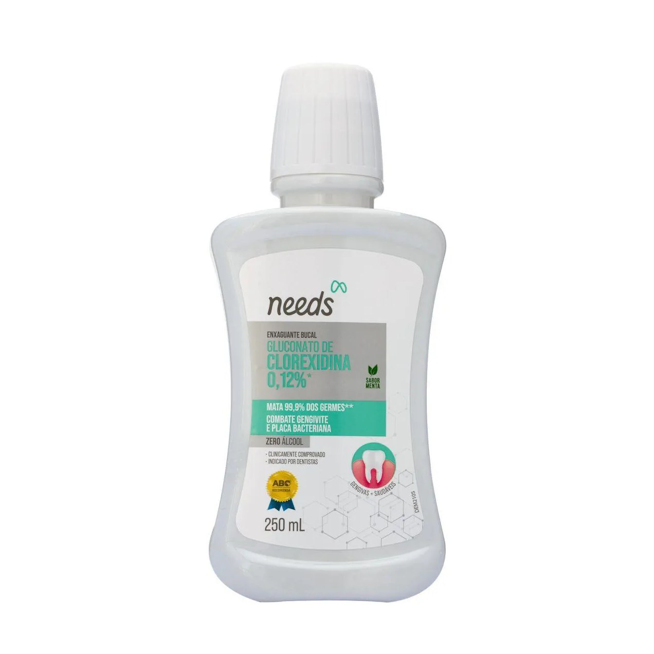 Enxaguante Bucal Needs Clorexidina 0,12% Menta Sem Álcool 250ml