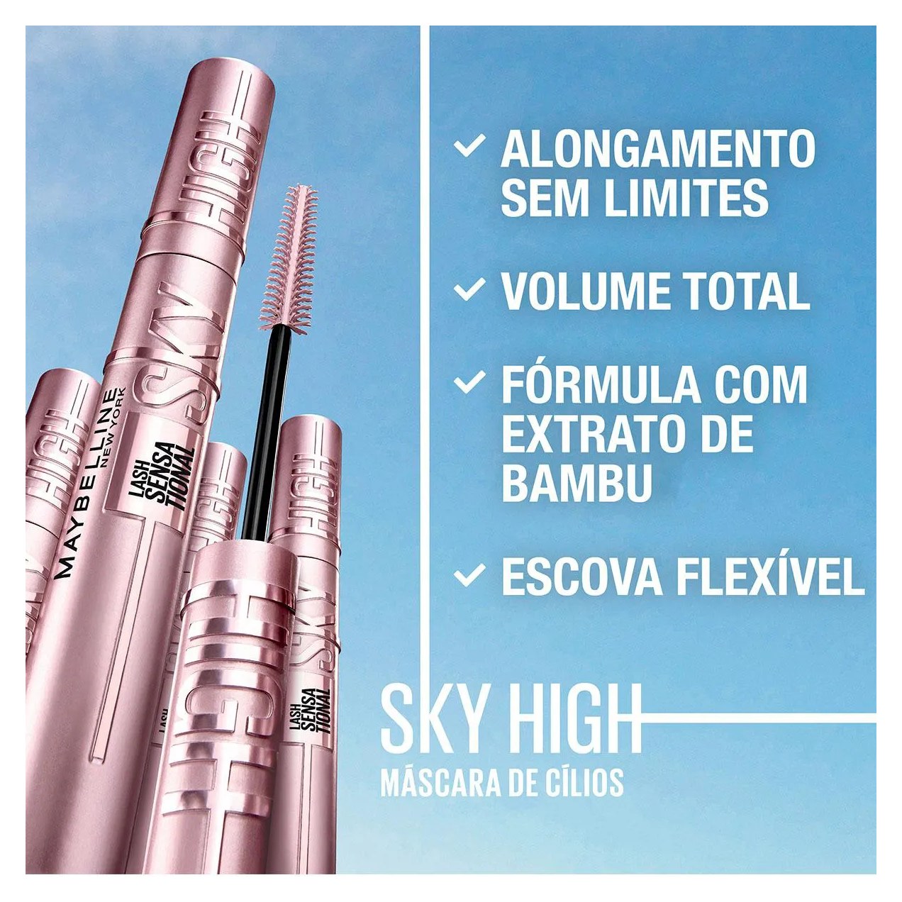 Máscara de Cílios Maybelline NY Lash Sensational Sky High À Prova D'Água 7,2ml
