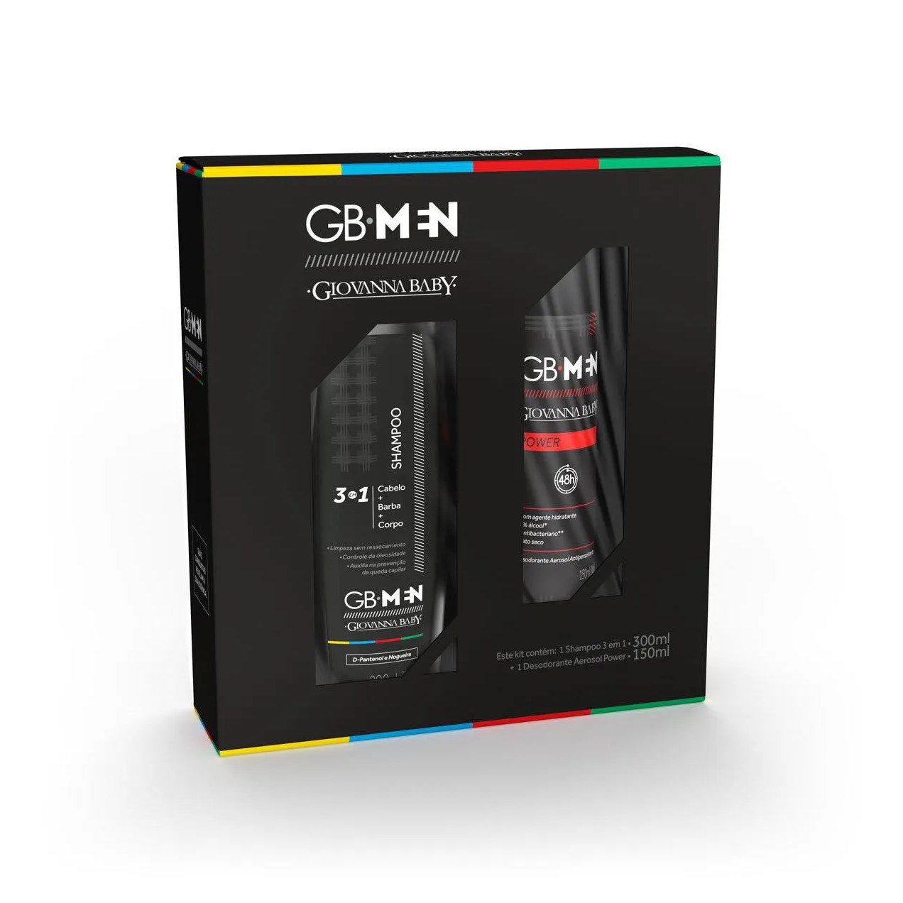 Kit Giovanna Baby Men Power - Shampoo 3 em 1 300ml + Desodorante Aerosol 150ml