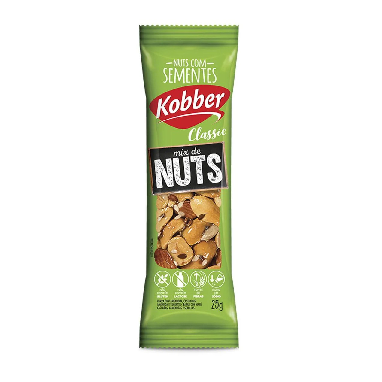 Barra Mix de Nuts com Sementes Kobber Classic 25g