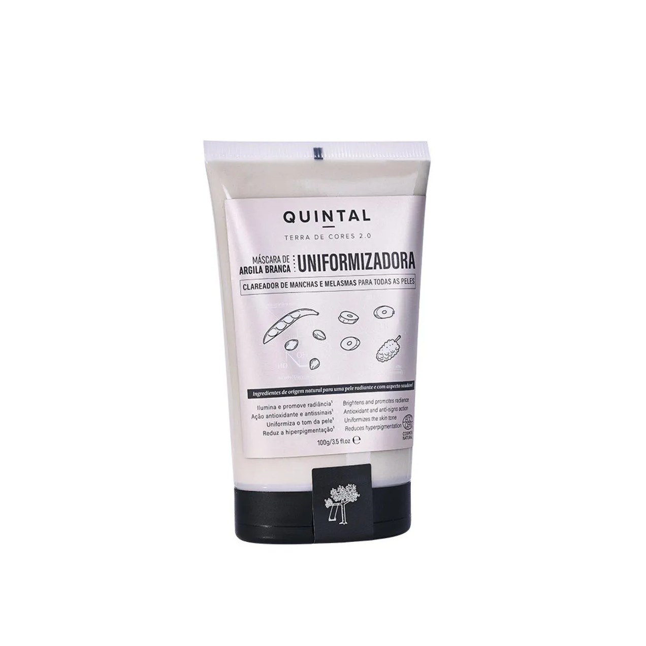 Máscara de Argila Branca Uniformizadora Quintal Terra de Cores 2.0 100g