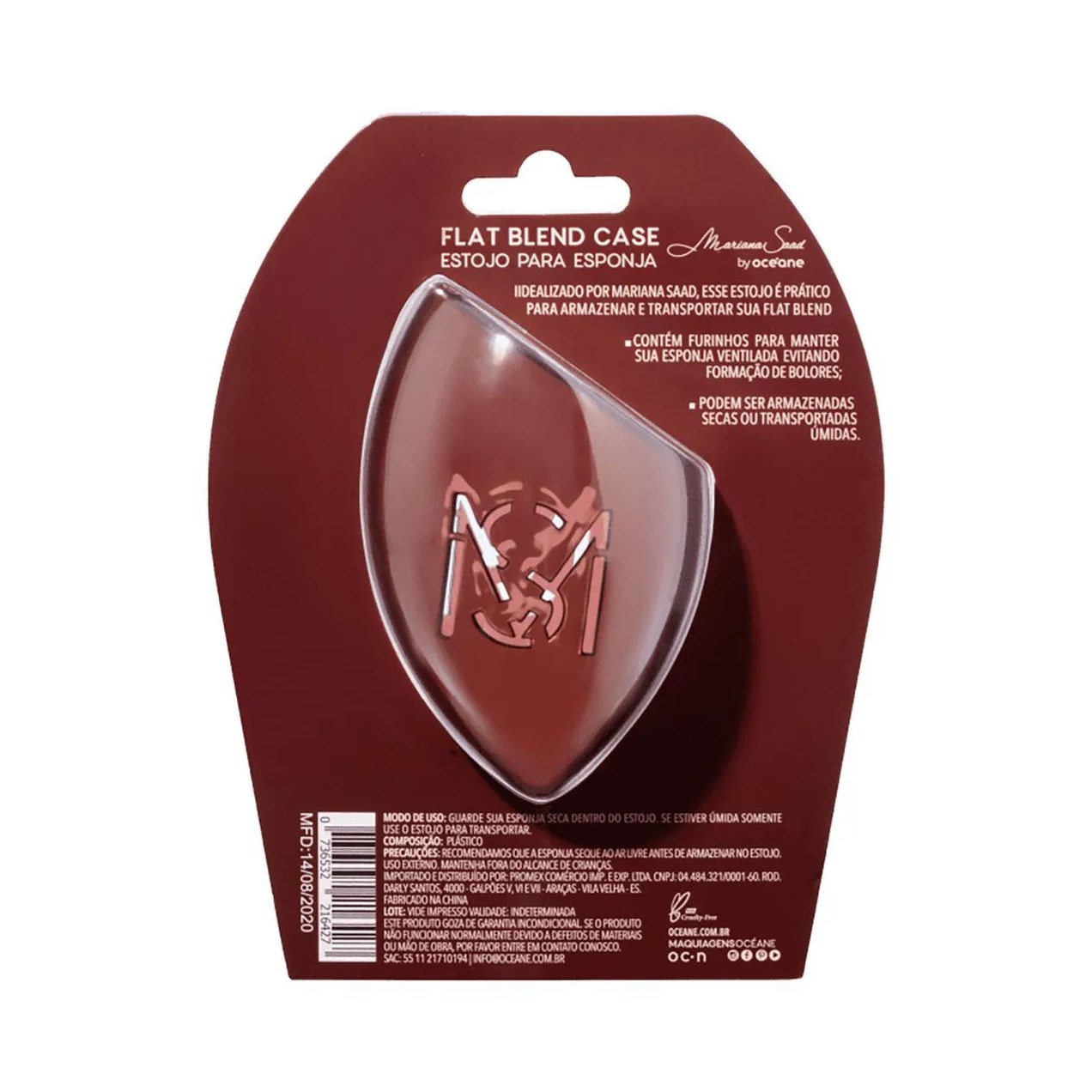 Case Estojo Para Esponja Océane Mariana Saad by Océane Flat Blend 1 unidade