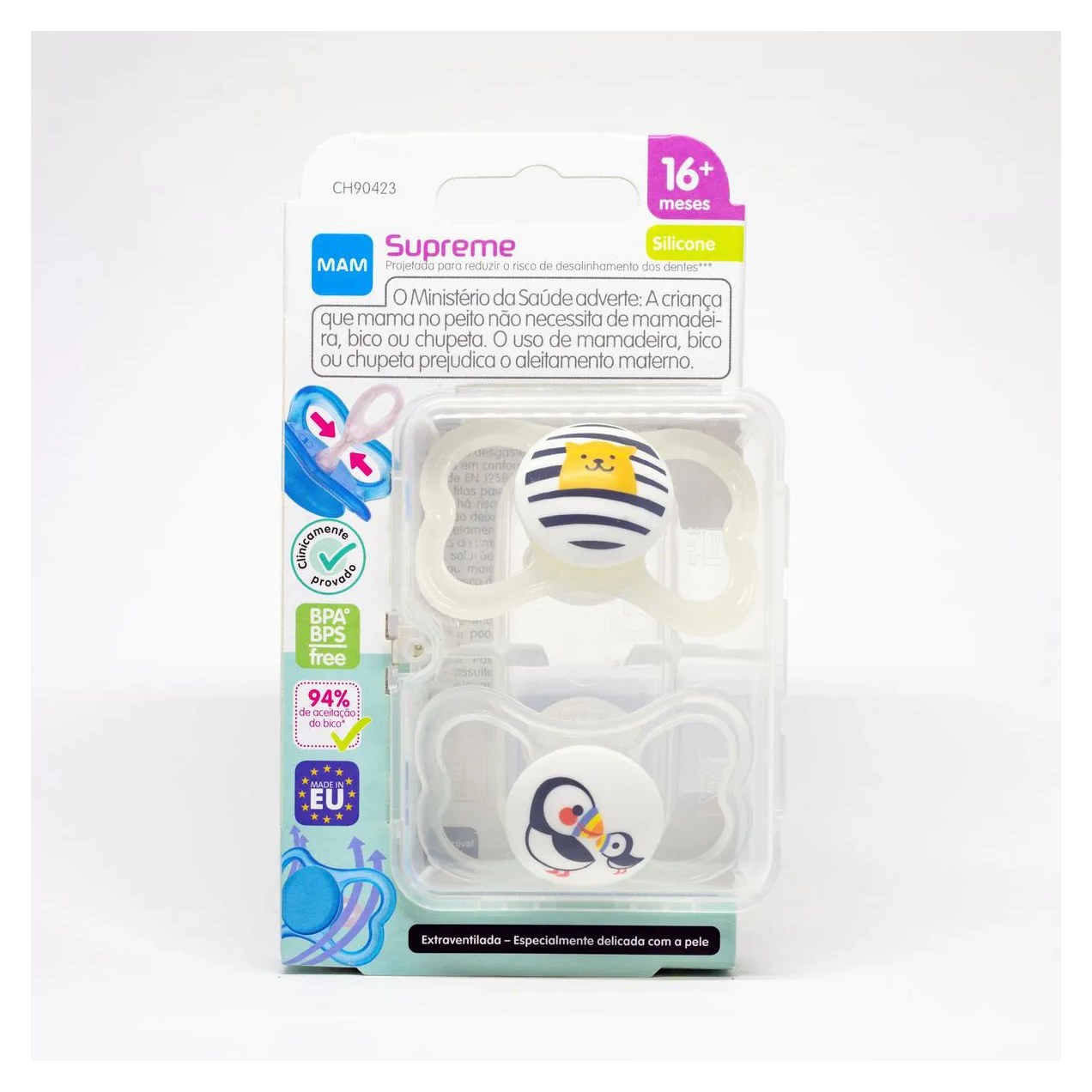 Chupeta MAM Supreme 16+ Meses Neutra - 2 unidades