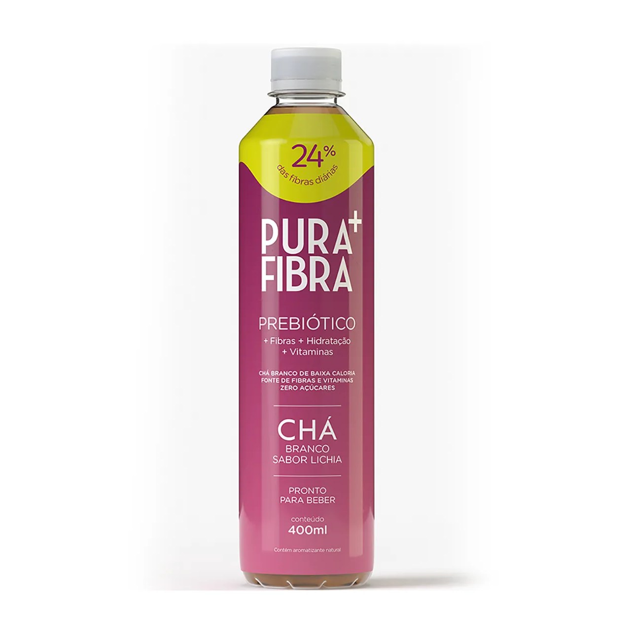 Chá Branco Prebiótico Pura Fibra sabor Lichia 400ml