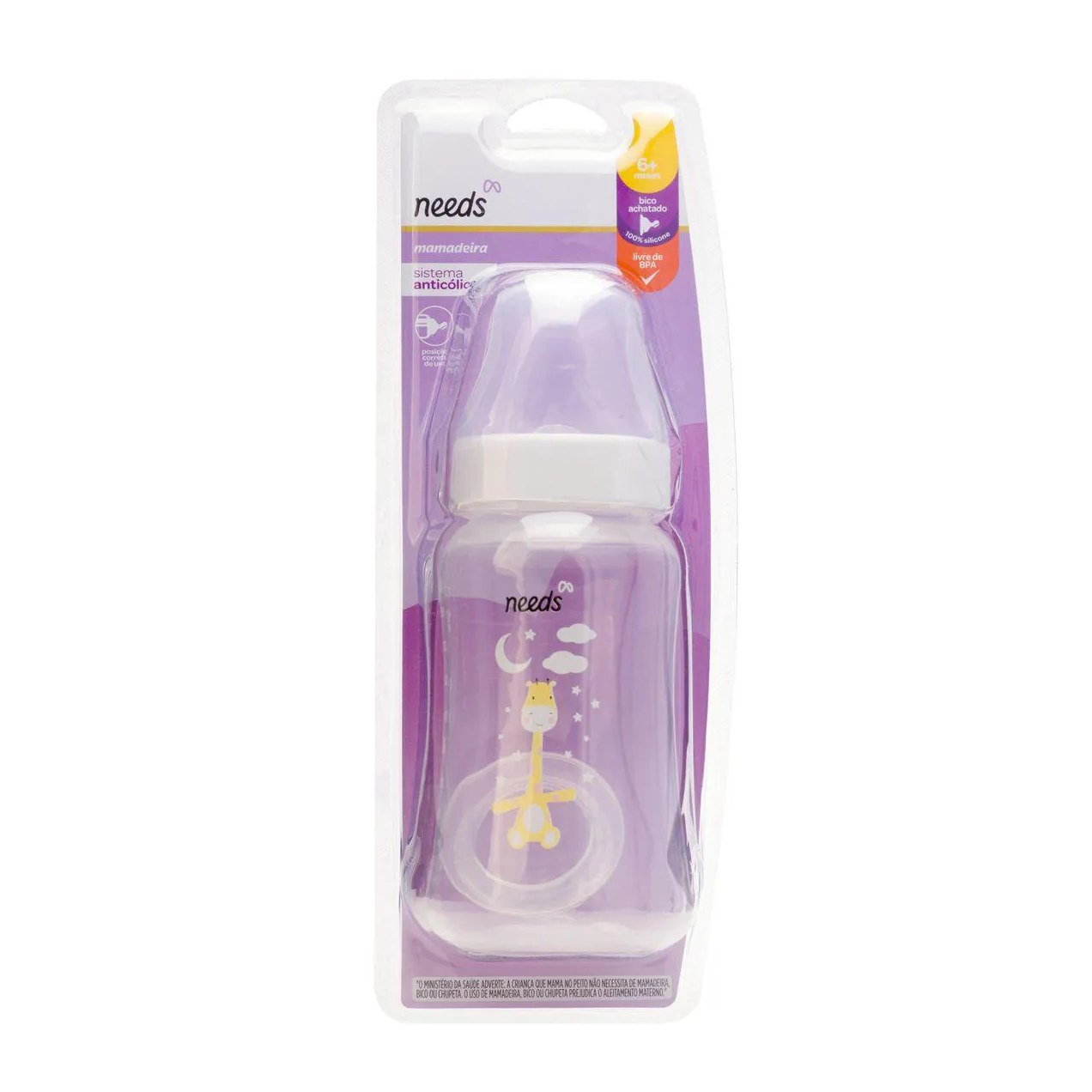 Mamadeira Anti-Cólica Needs 6+ Meses 330ml 1 Unidade