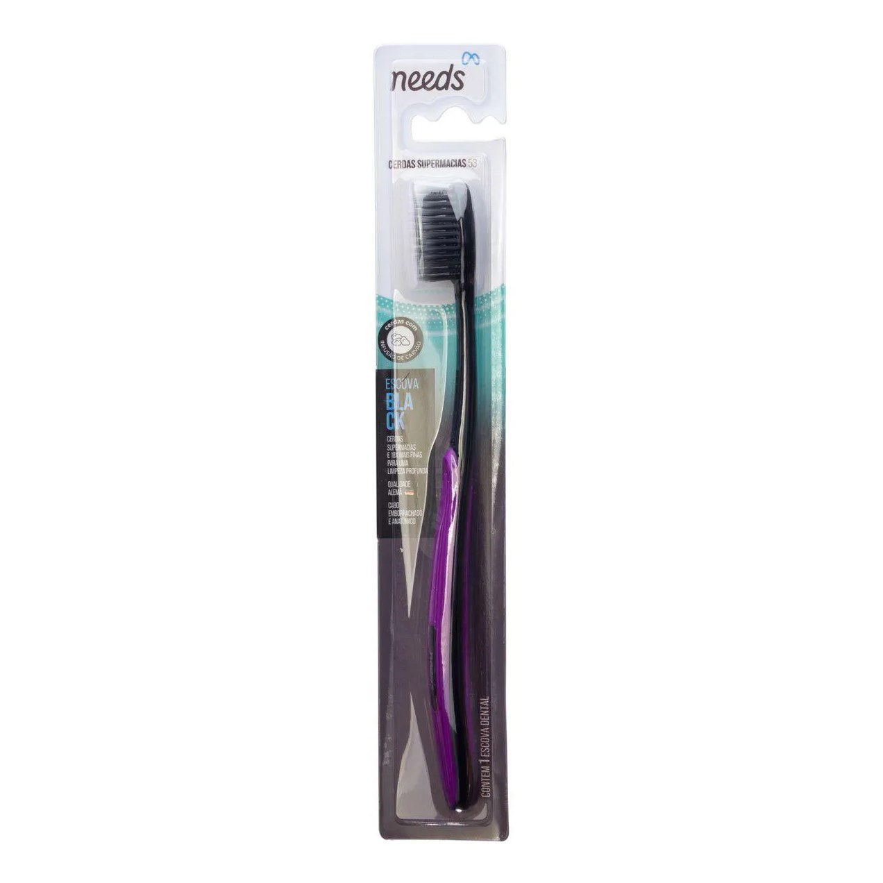 Escova de Dente Needs Black Supermacia 1 Unidade