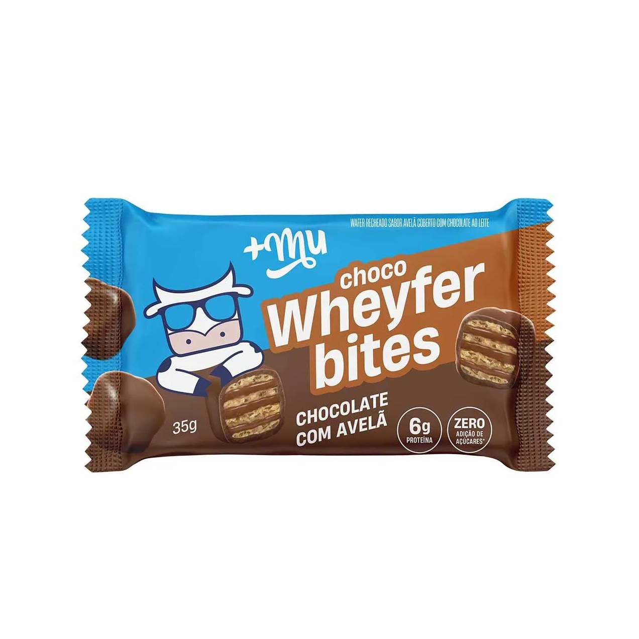 ChocoWheyfer Bites +Mu Sabor Chocolate com Avelã 35g