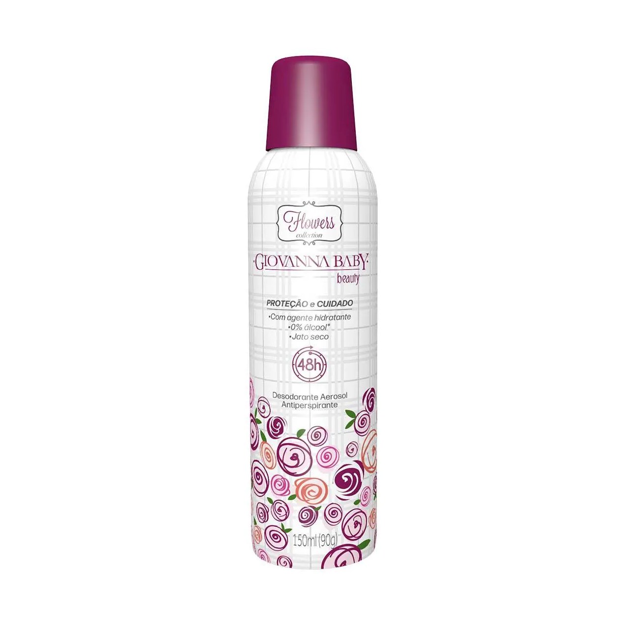 Desodorante Antitranspirante Aerosol Giovanna Baby Beauty Feminino 48h 150ml