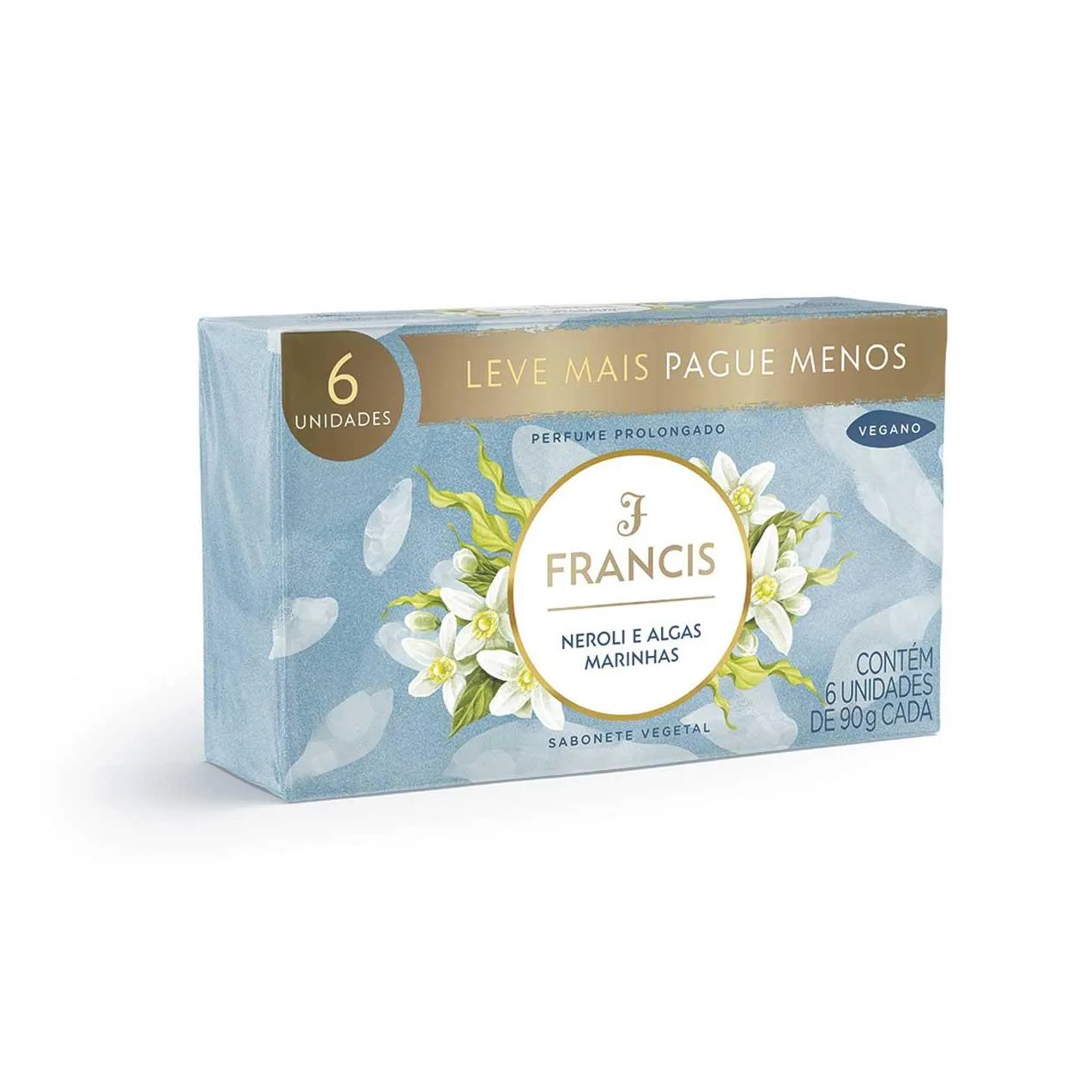 Sabonete Francis Clássico Neroli e Algas Marinhas Promopack 6 unidades 90g cada