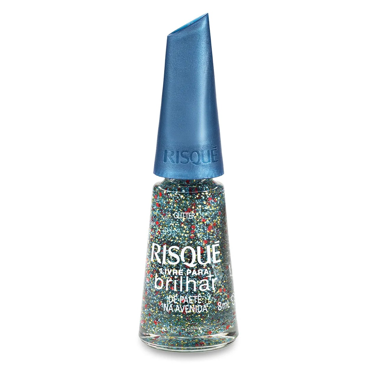 Esmalte Glitter Risqué Livre Para Brilhar 8ml – De Paetê Na Avenida