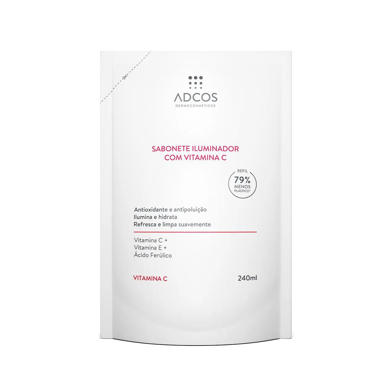 Sabonete Iluminador Adcos Vitamina C Refil 240ml