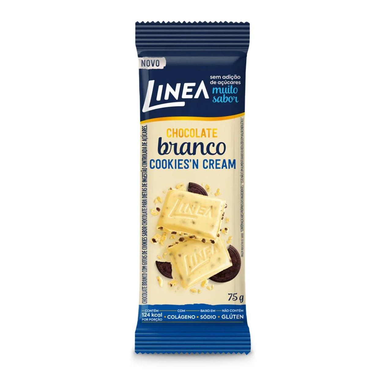 Chocolate Branco Linea Cookies’n Cream Zero Açúcar 75g