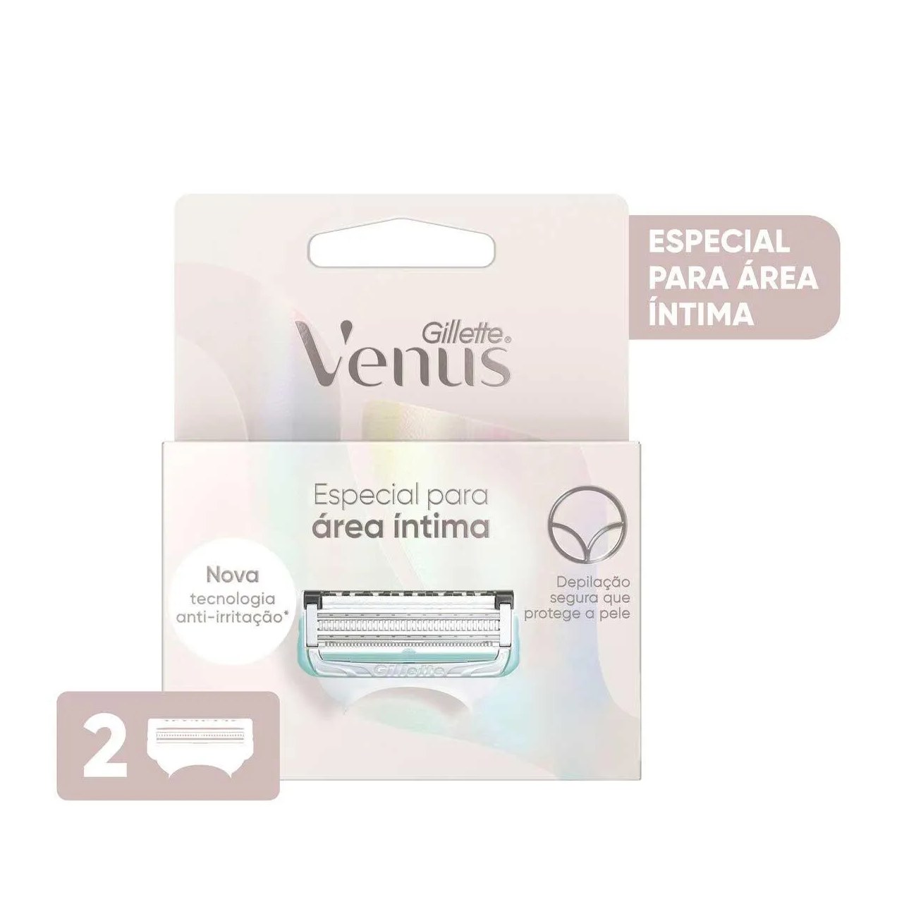 Refil para Aparelho de Depilar Gillette Venus Especial para Área Íntima 2 Unidades