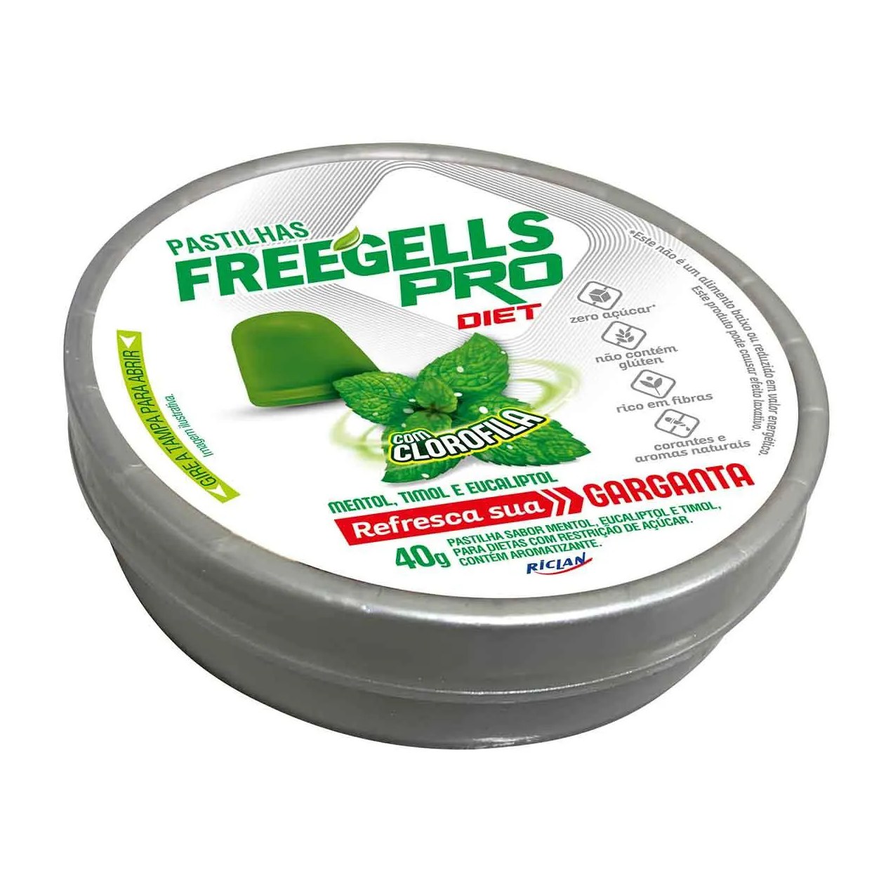Pastilha Freegells Pró Eucalipto Diet 40g