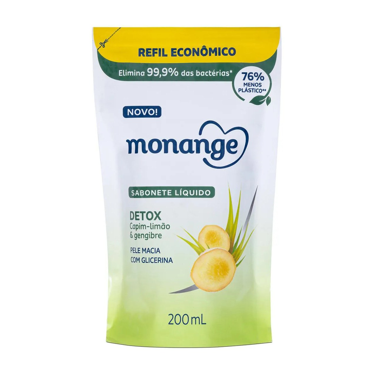 Sabonete Líquido Monange Detox Refil 200ml