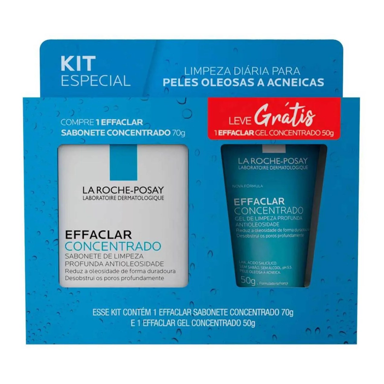 Kit Promocional Effaclair Sabonete Concentrado 70g + Gel Concentrado 50g