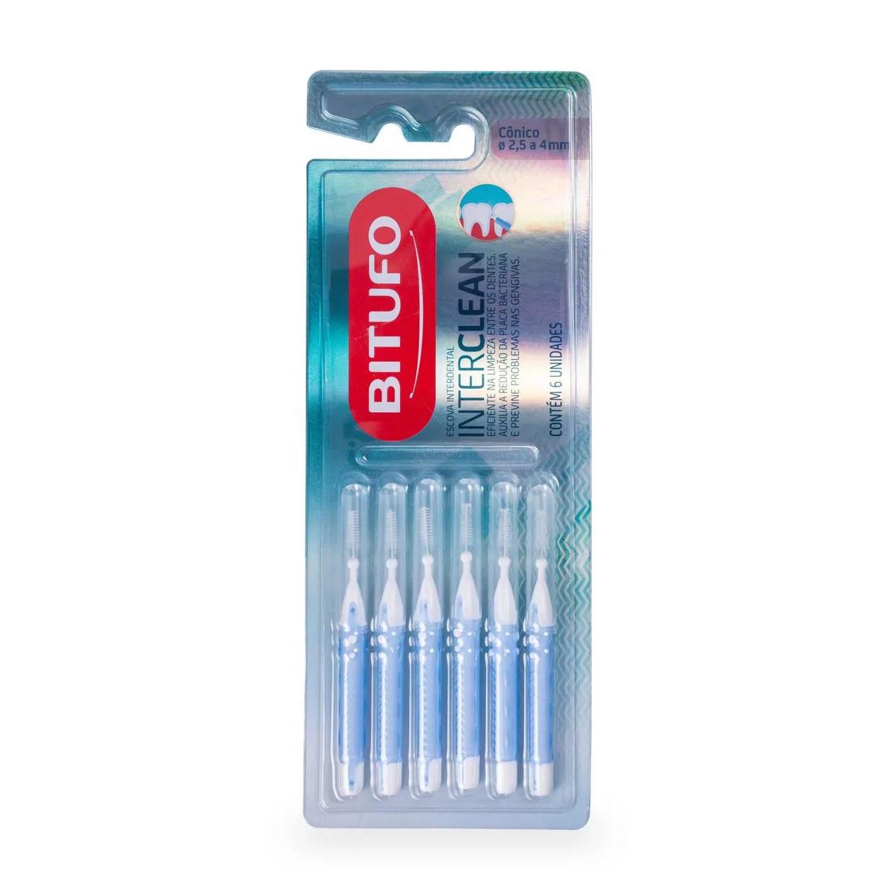 Escova Interdental Bitufo Interclean Cônica 6 unidades