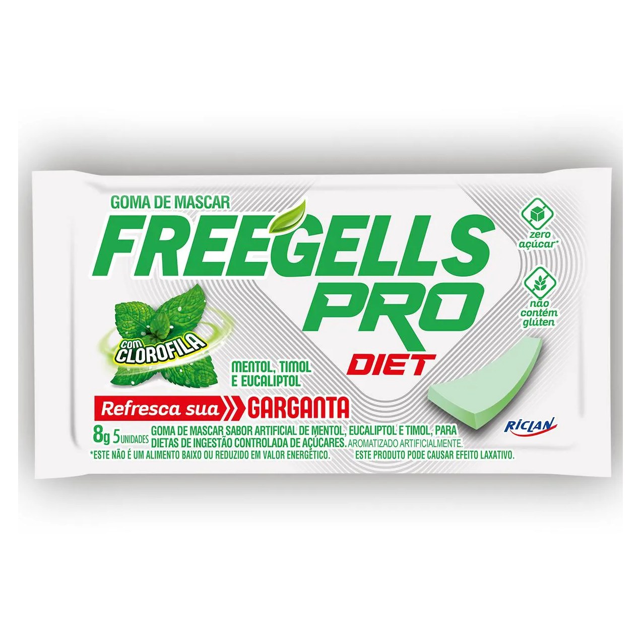 Chiclete Florestal Menta 5 unidades
