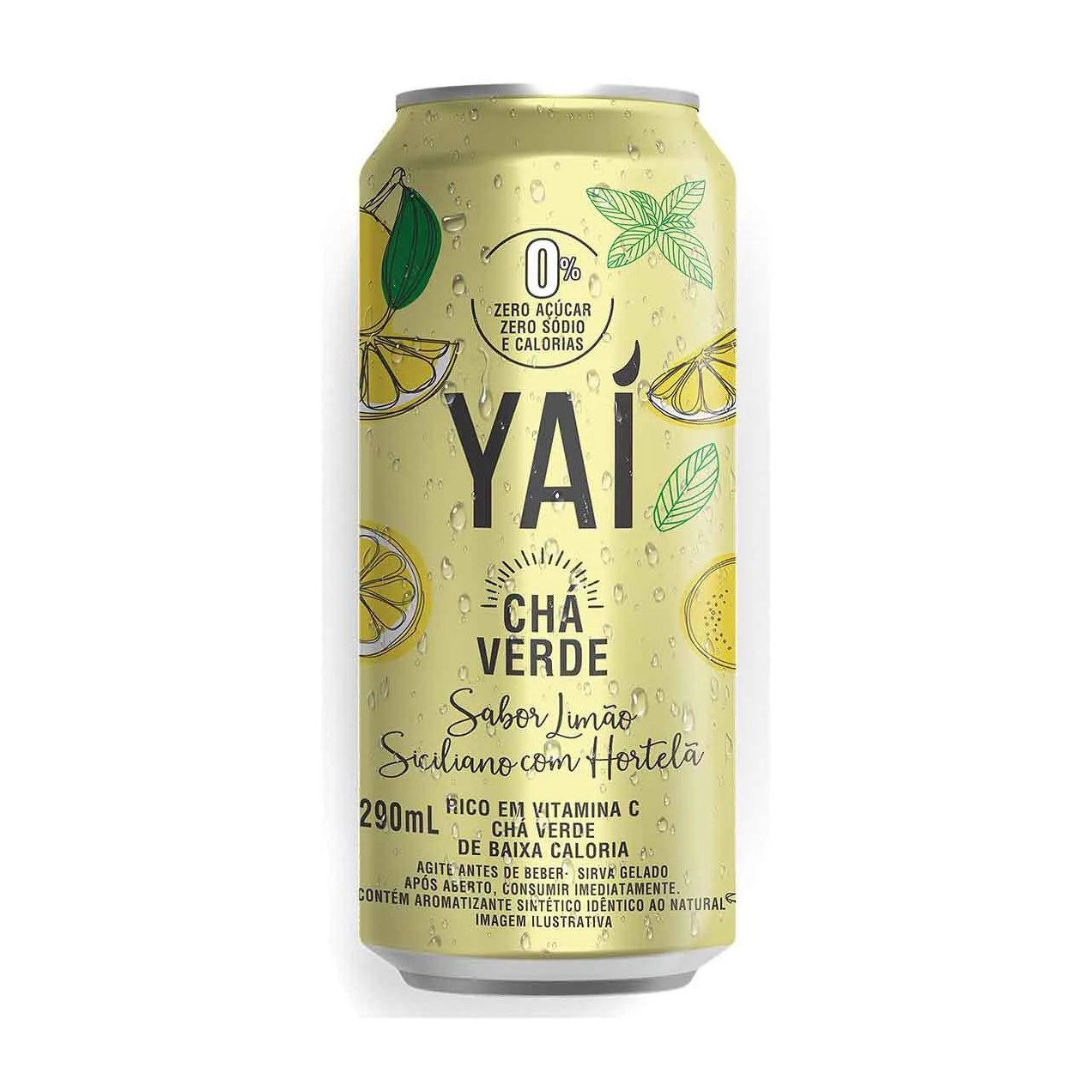 Chá Verde Yaí Sabor Limão Siciliano com Hortelã 90ml