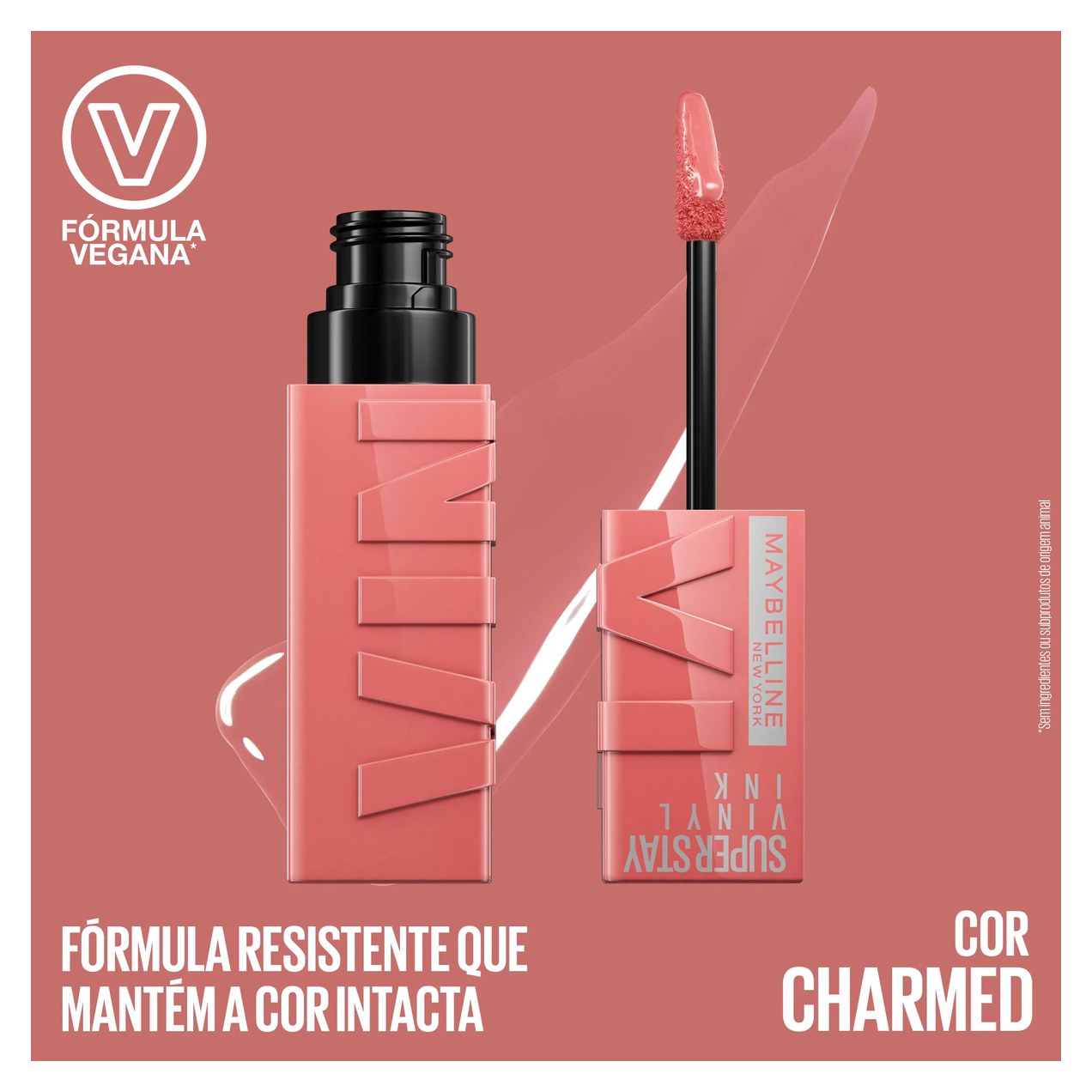 Batom Líquido Maybelline Superstay Vinyl Ink Efeito Espelhado 4,2ml - Charmed