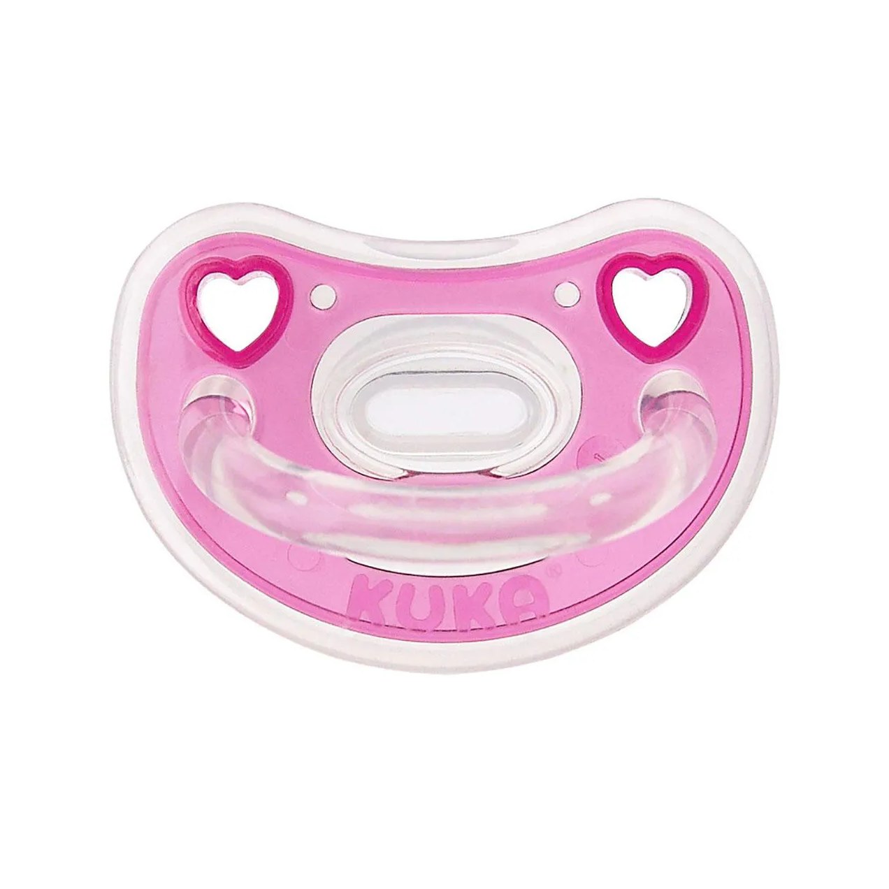 Chupeta Kuka Elegance Plus com Bico Ortodôntico Tamanho 2 Rosa - 1 unidade