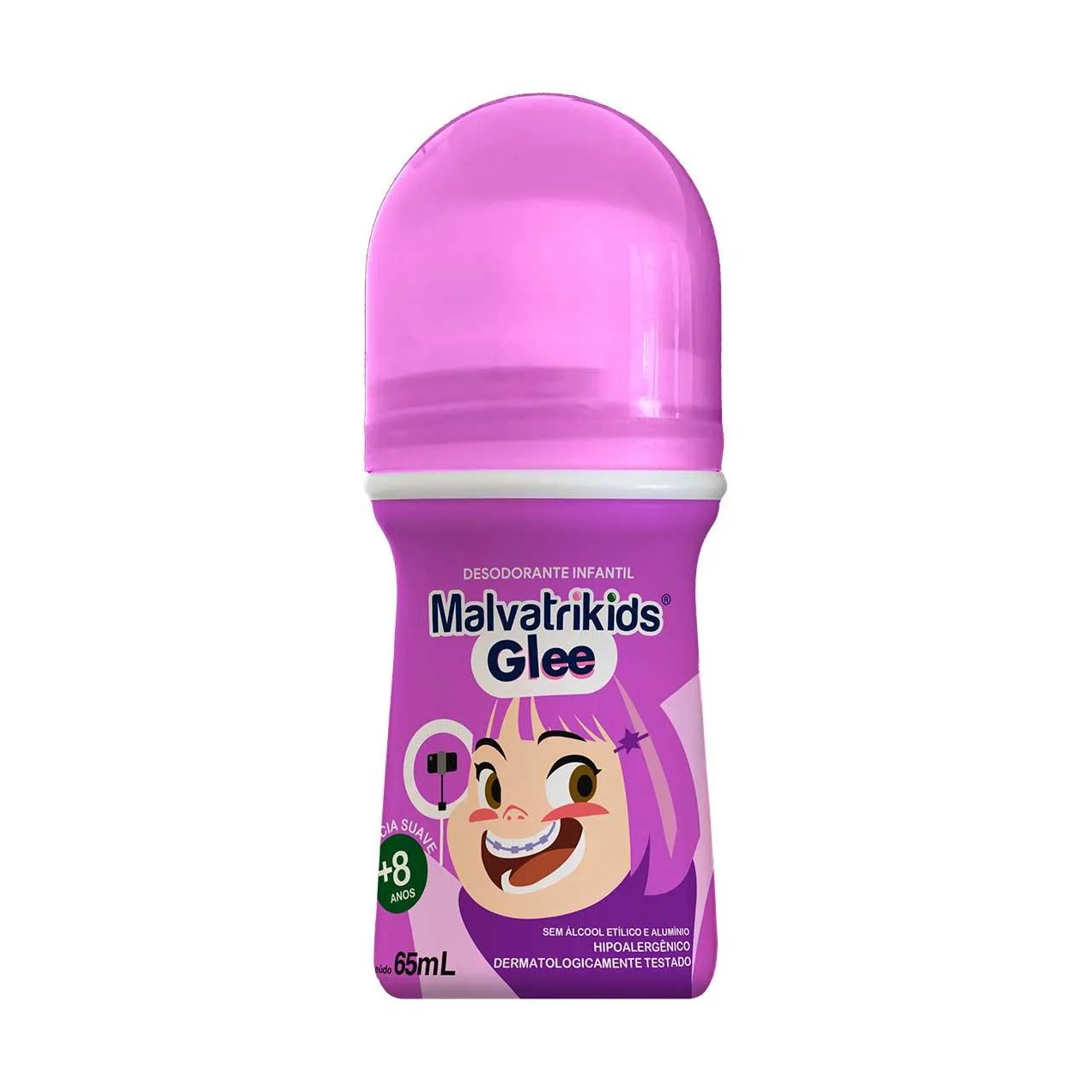 Desodorante Sem Alumínio Roll-On Malvatrikids Glee Infantil Sem Álcool 65ml