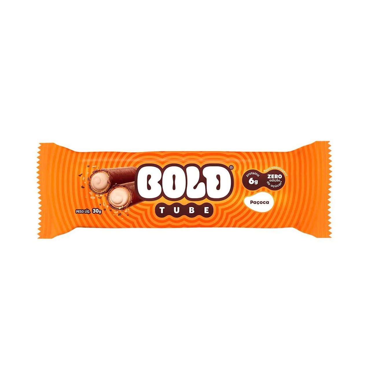 Chocolate Proteico Bold Tube Paçoca 30g
