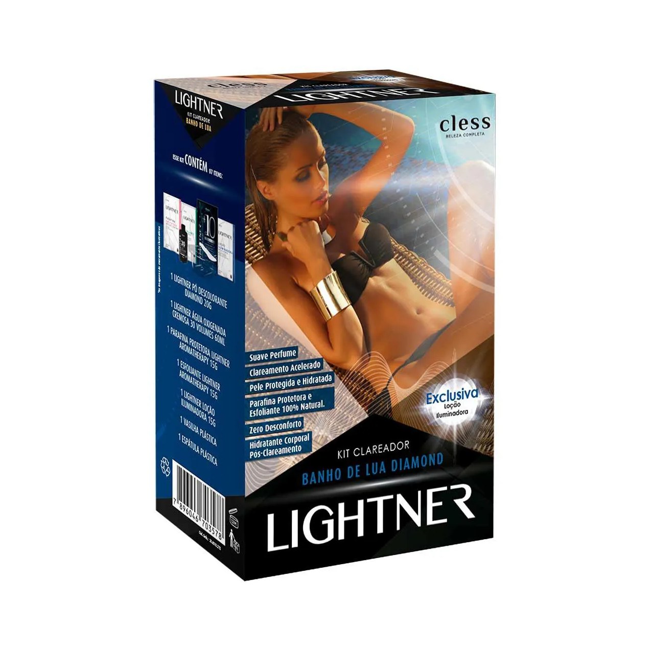Kit Clareador de Pelos Banho de Lua Diamond Lightner com 7 itens