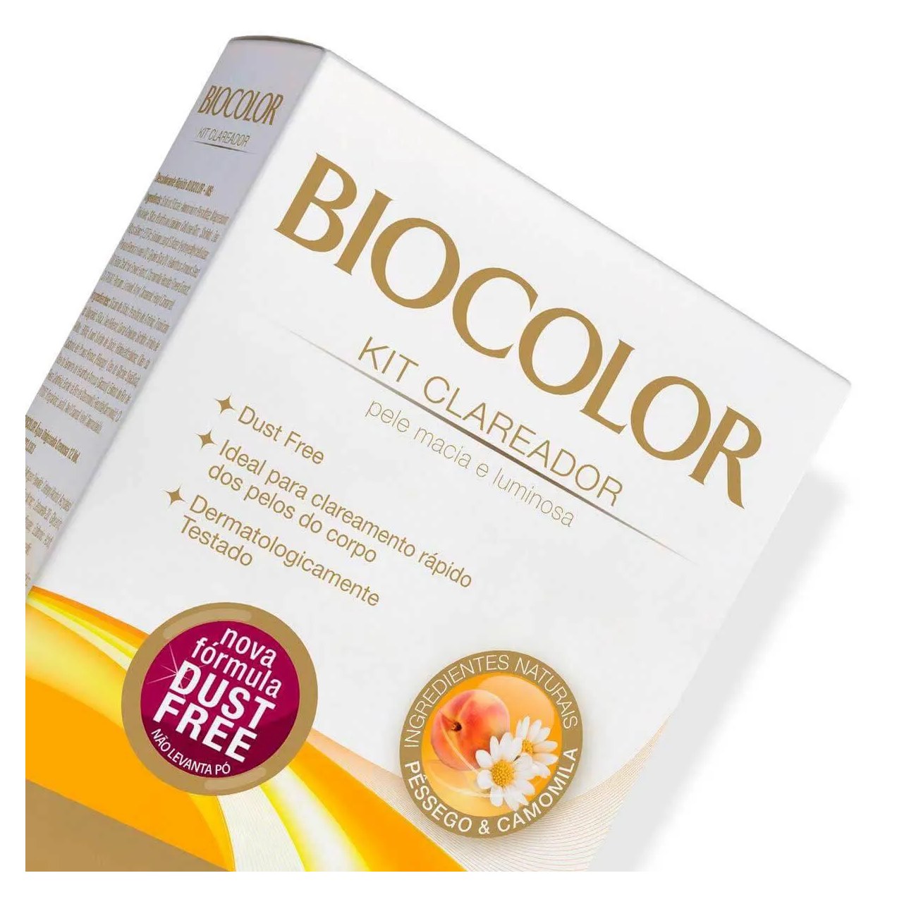 Kit Clareador Descolorante de Pelos Biocolor Água Oxigenada 12 Volumes + Sachê Pó Descolorante 1 Unidade