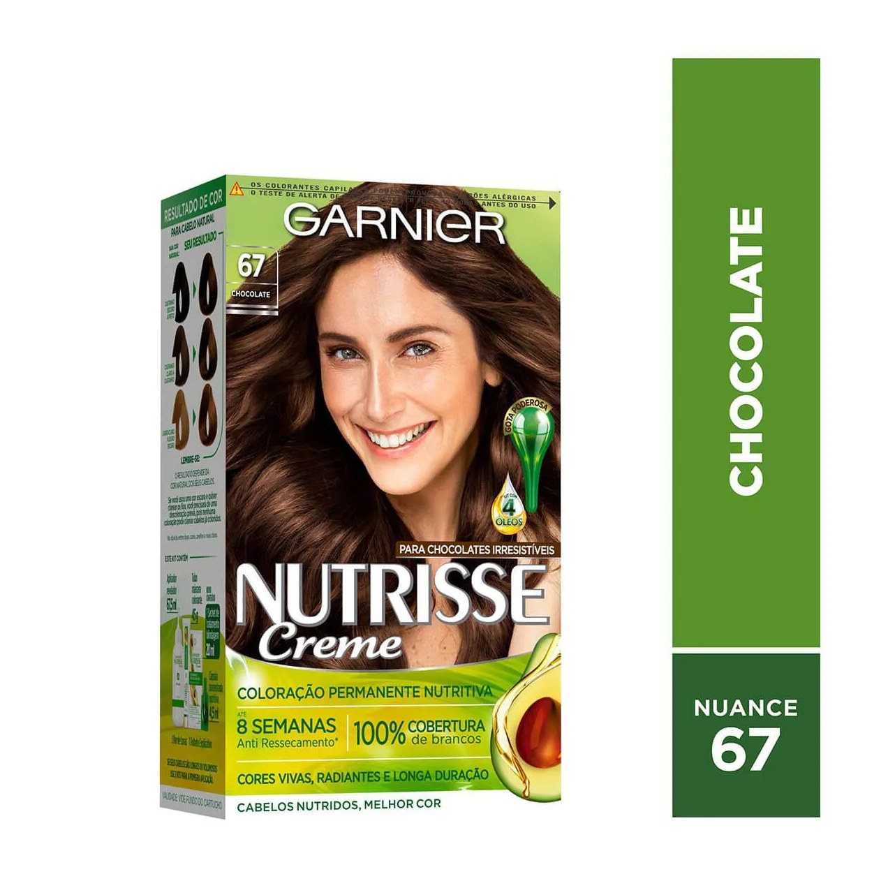 Tinta de Cabelo Permanente Nutrisse Creme - 67 Chocolate
