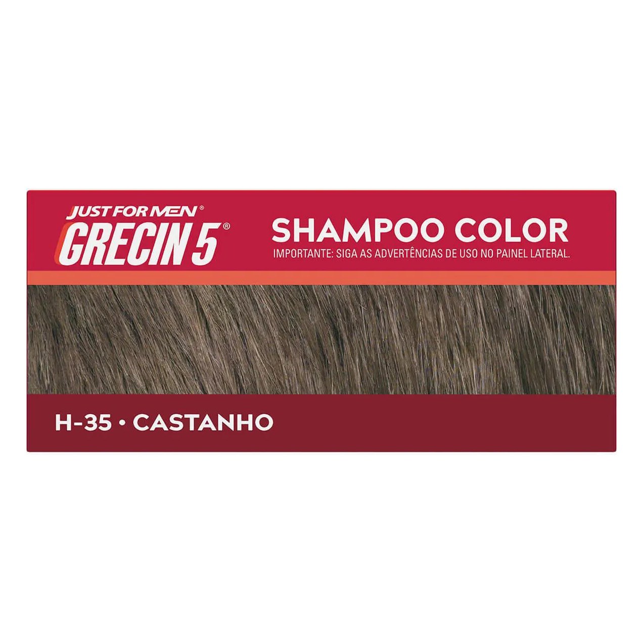Shampoo Tonalizante Color Just For Men Grecin 5 - H-35 Castanho