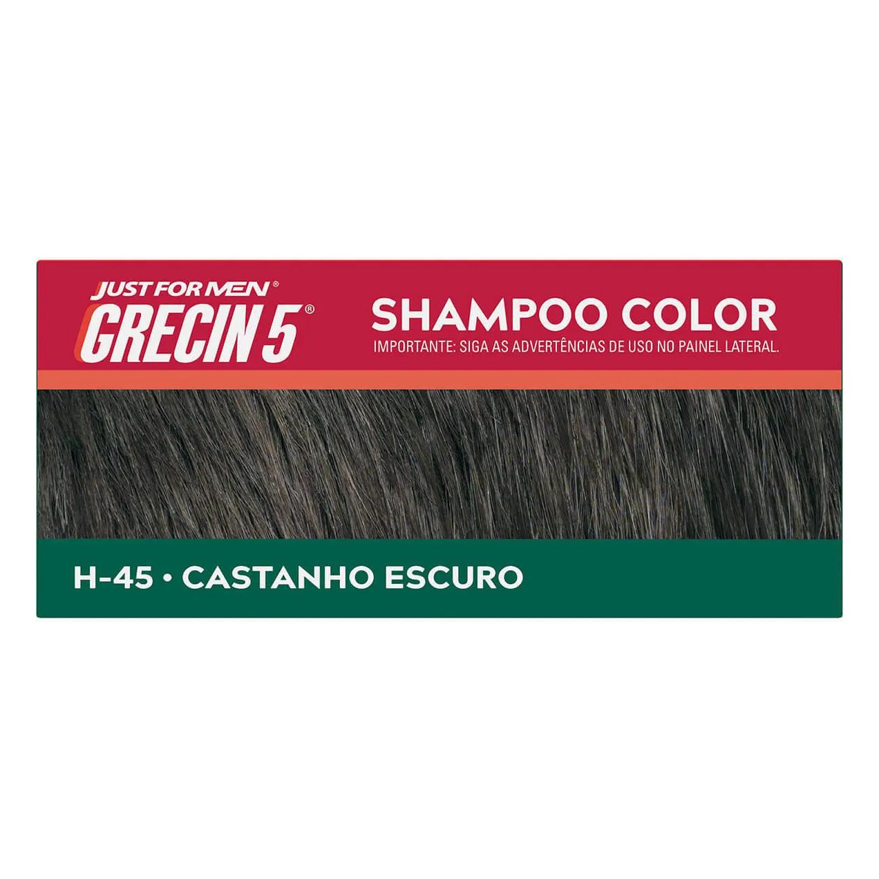 Shampoo Tonalizante Grecin Masculino - Castanho Escuro