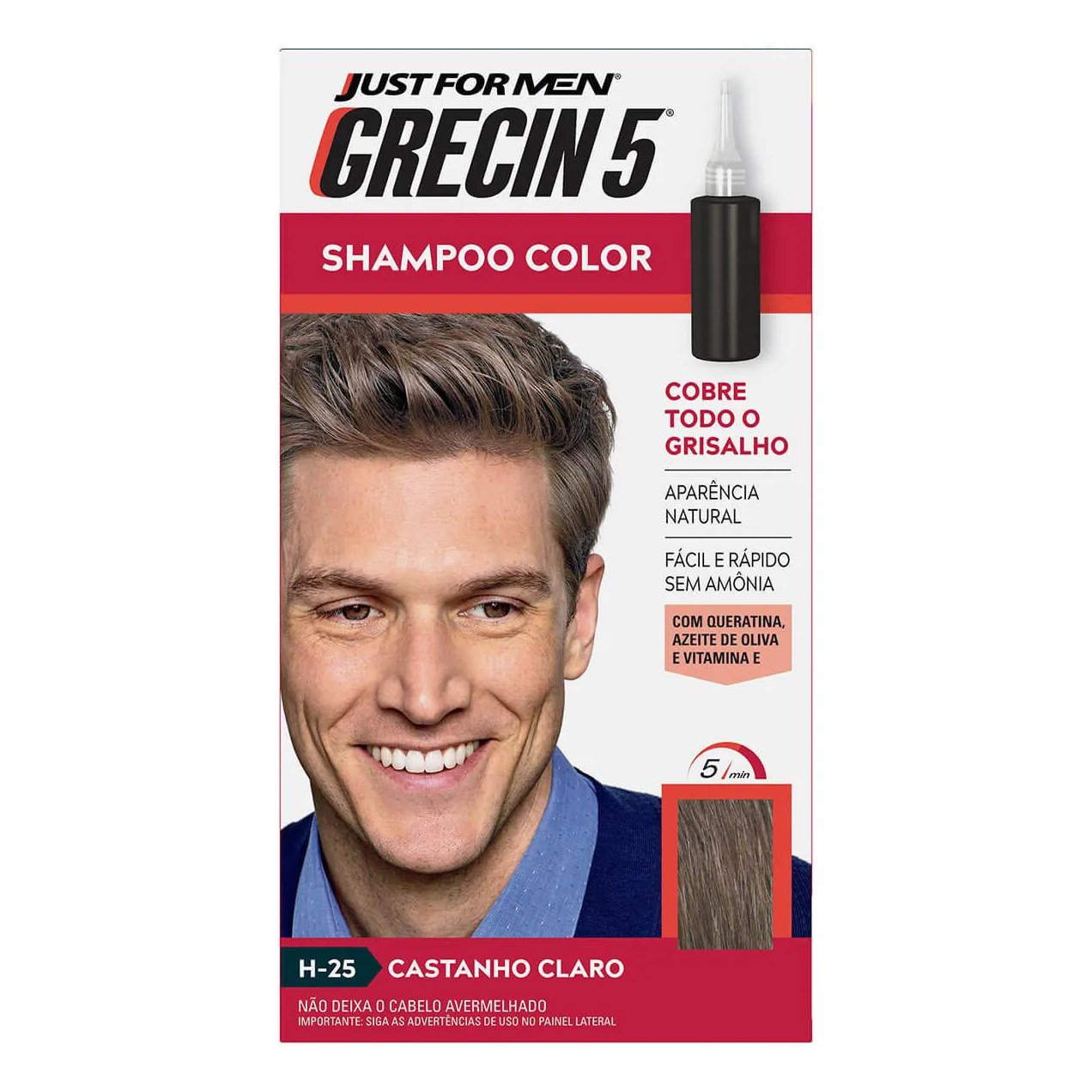 Coloraçao Biocolor Homem Bozzano Castanho Claro - Kit C / 3un