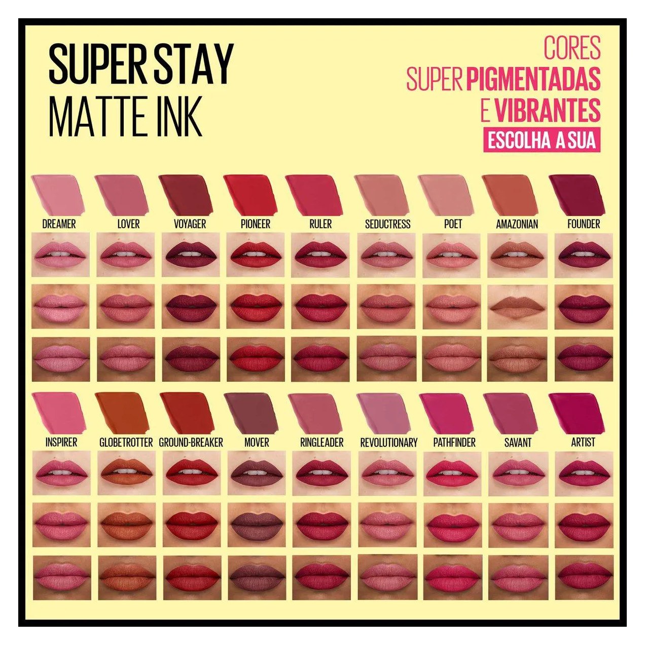 Batom Líquido Longa Duração Maybelline SuperStay Matte Ink 5ml - 80 Ruler