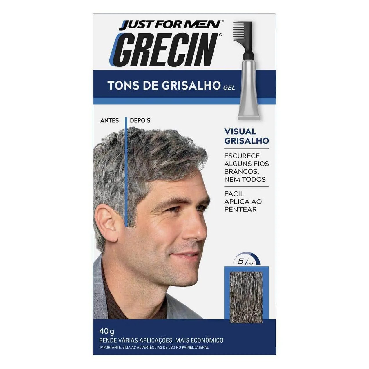 Gel Tonalizante Grecin Tons de Grisalho com 40g