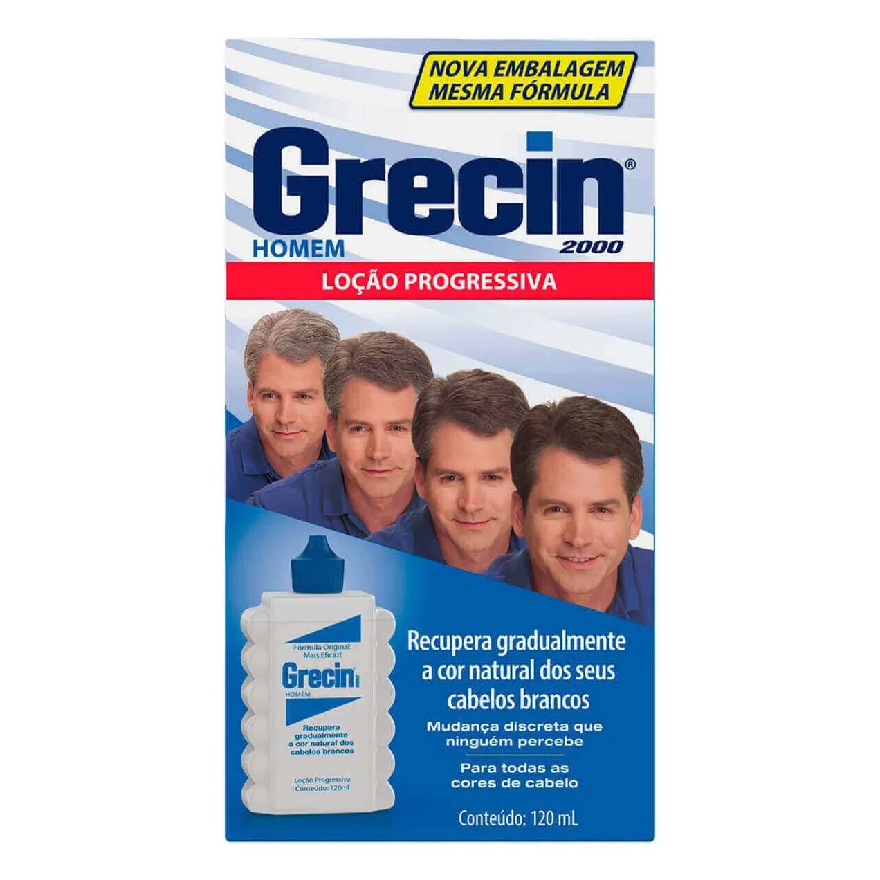 Loção Progressiva Grecin 2000 Homem Tonalizante com 120ml
