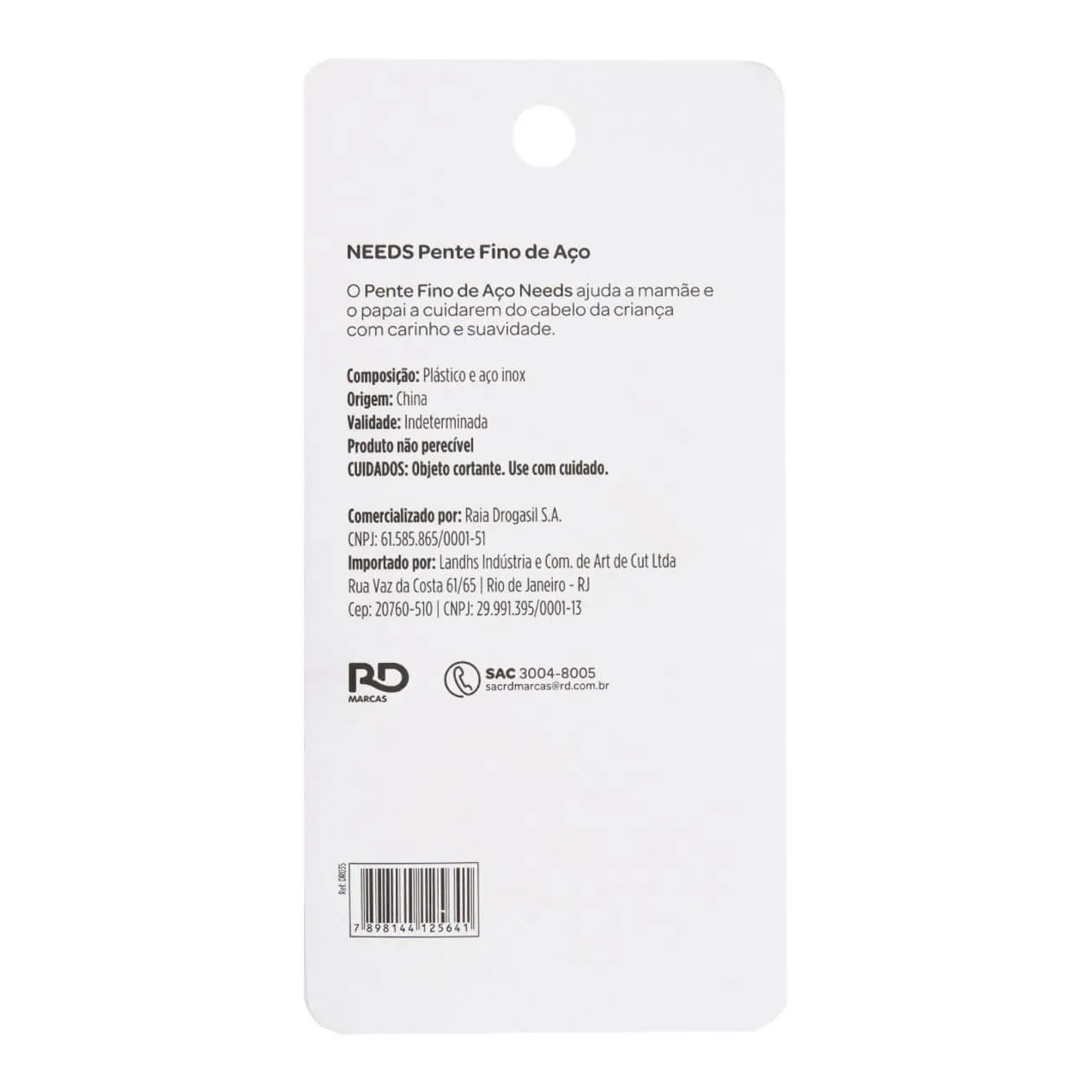 Pente de Cabelo Fino Infantil Needs 1 Unidade