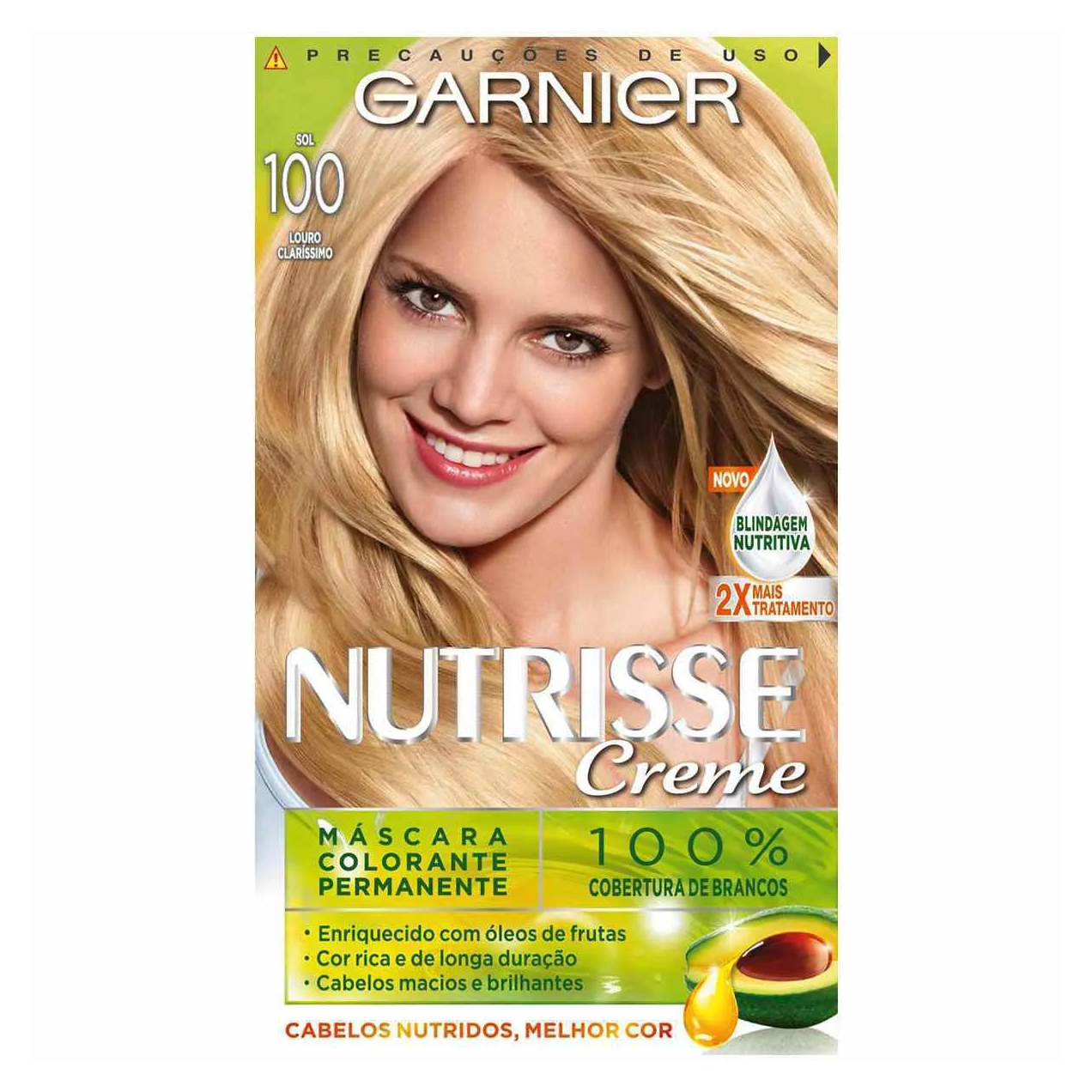 Tinta de Cabelo Permanente Nutrisse Creme - 100 Louro Sol