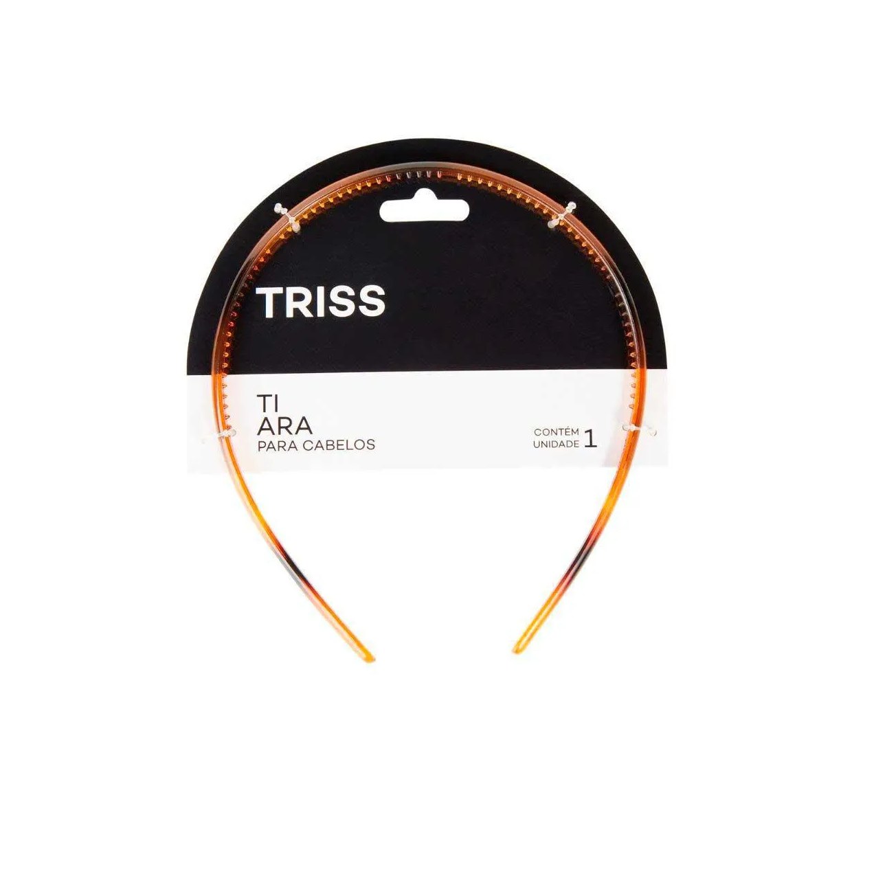 Tiara para Cabelo Triss/Needs Plástico Cor Tartaruga 1 unidade