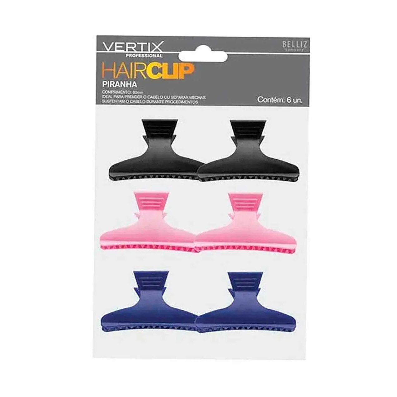 Piranha de Cabelo Vertix 80mm - 6 unidades