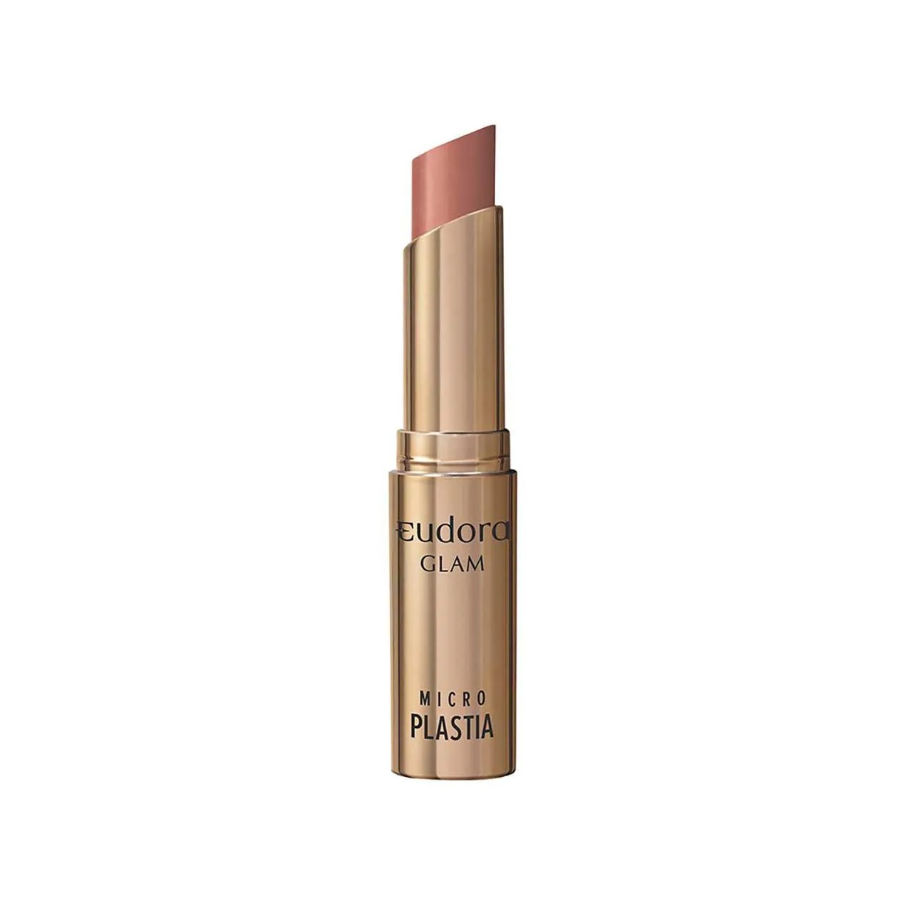 Batom Eudora Glam Micro Plastia Nude Rosado 3,3g