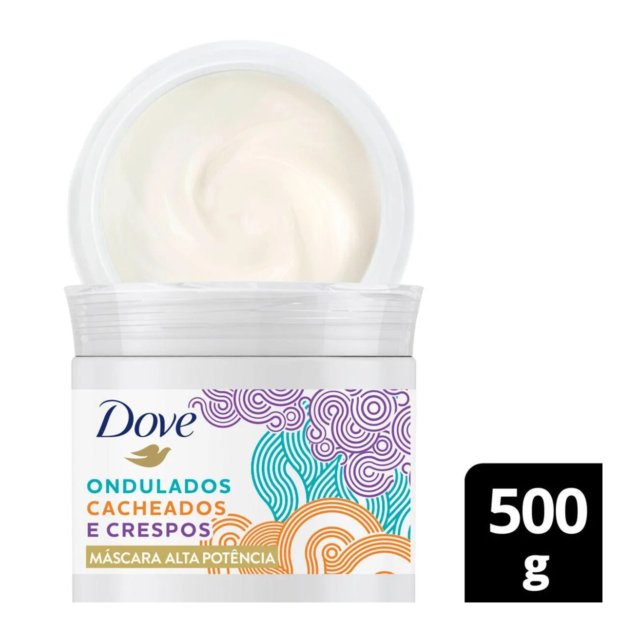 Máscara de Tratamento Cabelo Ondulado Cacheado Crespo Dove Texturas Reais 500g