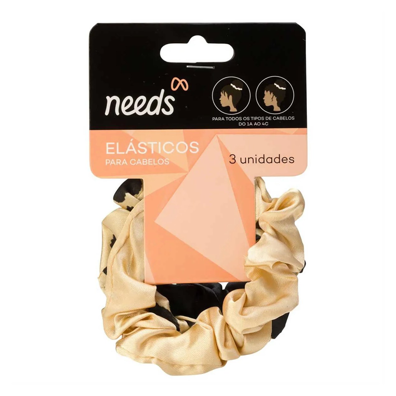 Elástico de Cabelo Scrunchie Needs Conjunto Multicoloridos 3 unidades