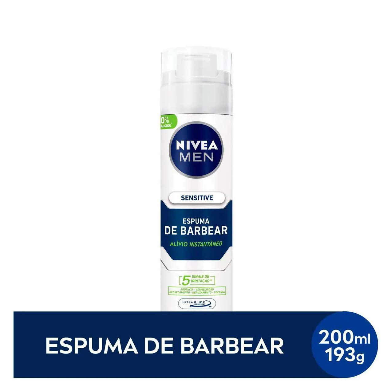 Espuma de Barbear Nivea Men Sensitive com 200ml
