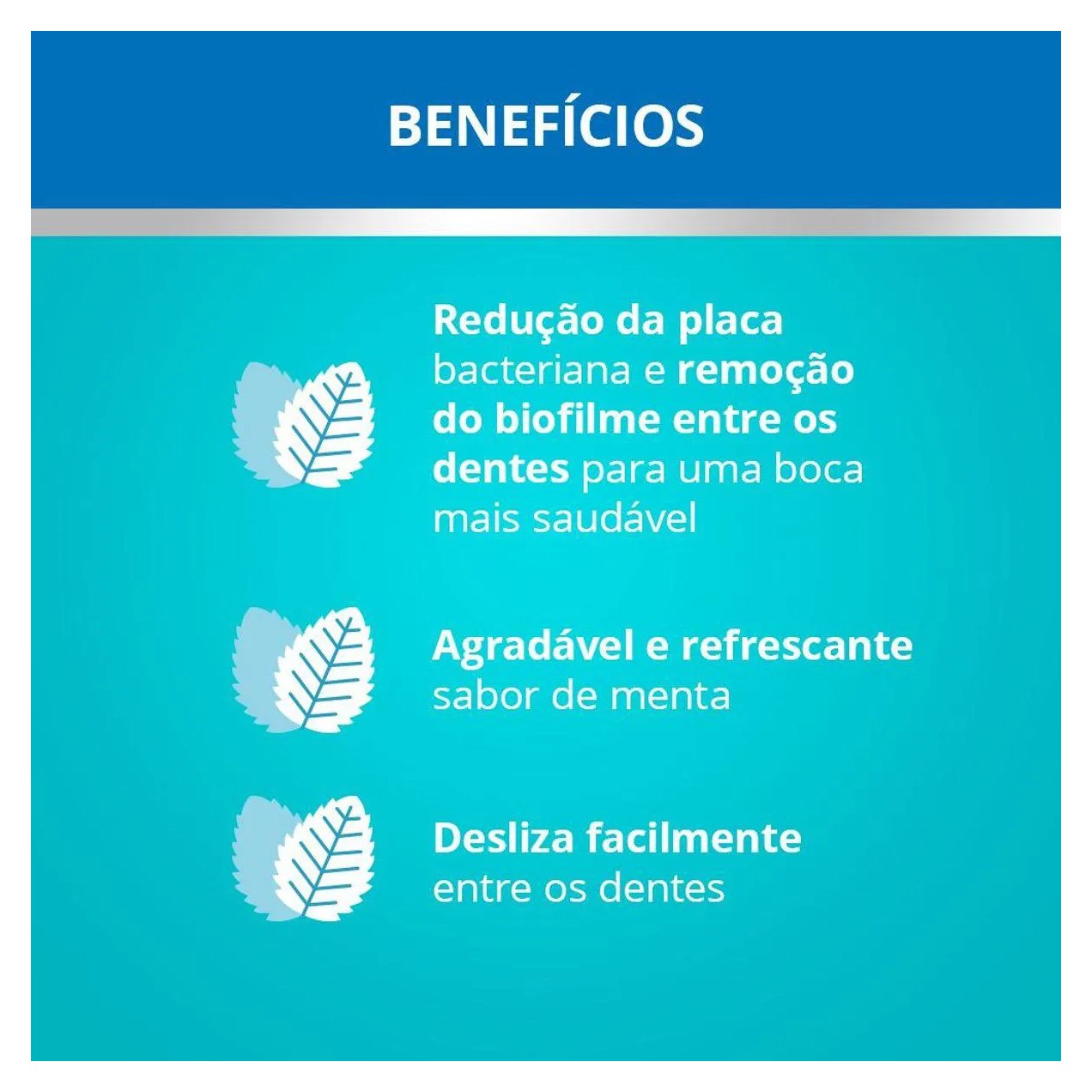 Kit Fio Dental Johnson's Reach Essencial Sabor Menta 3 unidades de 100 metros cada