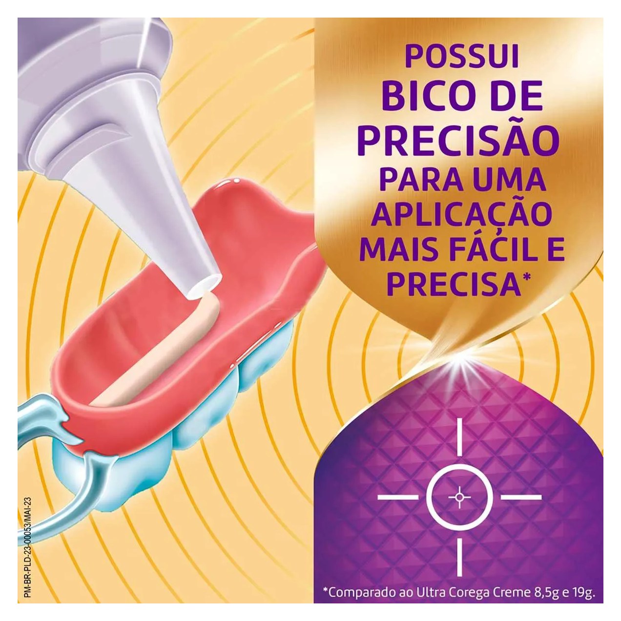 Creme Fixador de Dentadura Ultra Corega Max Fixação + Bloqueio Sem Sabor 40g