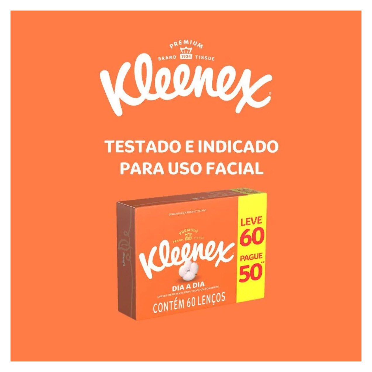 Lenço de Papel Kleenex Dia a Dia 60 unidades