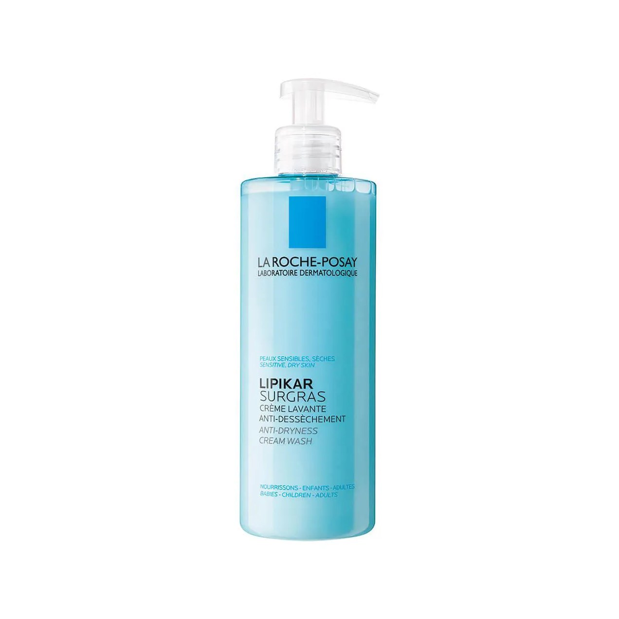 Sabonete Líquido La Roche-Posay Lipikar Surgras Rosto e Corpo com Limpeza Super-Suave para Pele Atópica 400ml